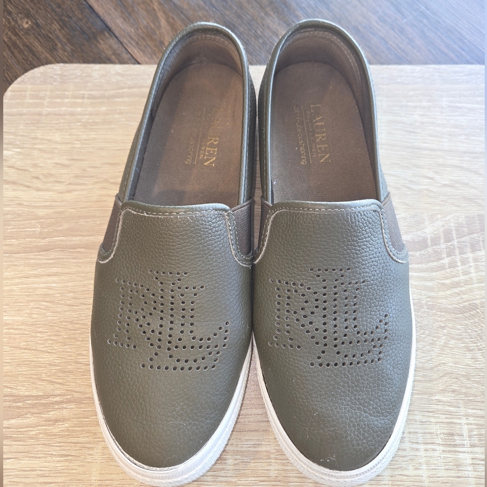 Ralph‎ Lauren Olive Green Slip-On Shoes